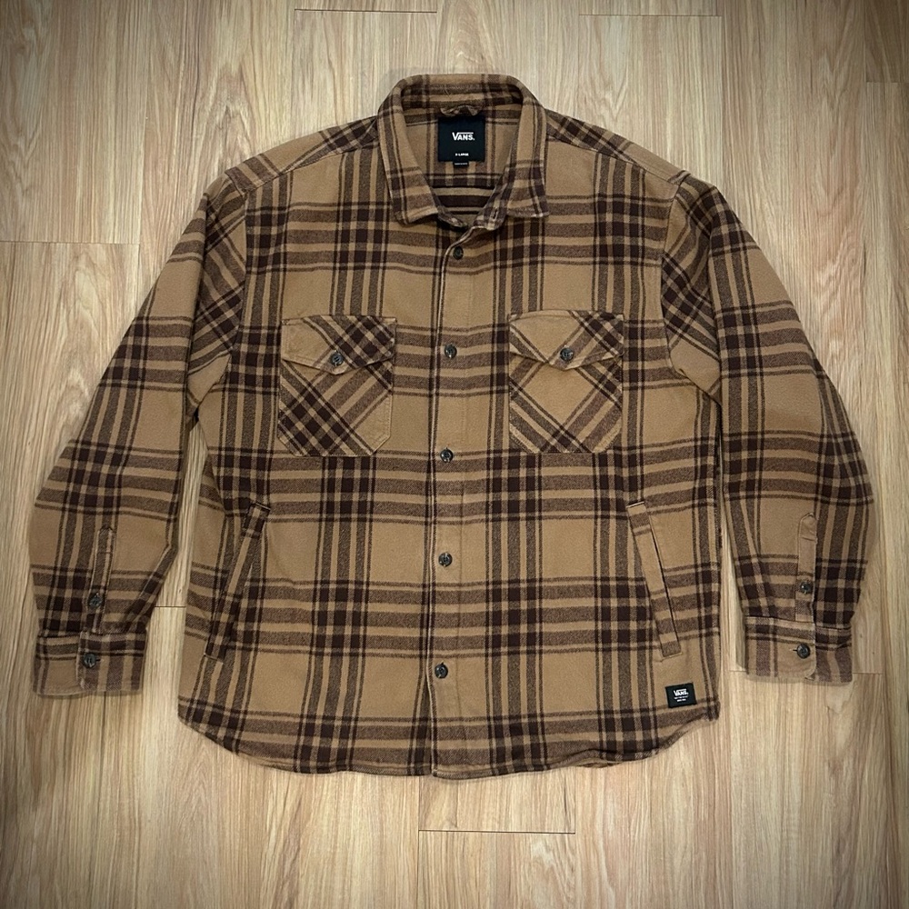 Vans Men's Brown Plaid Shirt Jacket